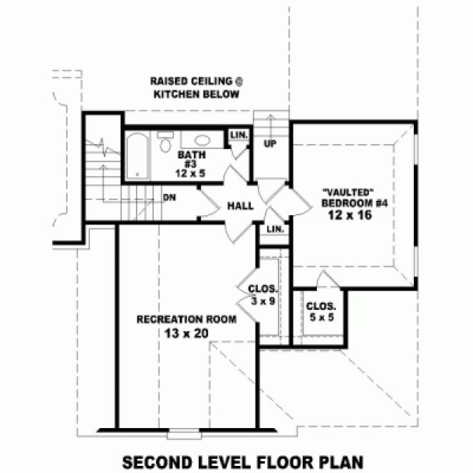Second Floor Plan for House Plan #496882