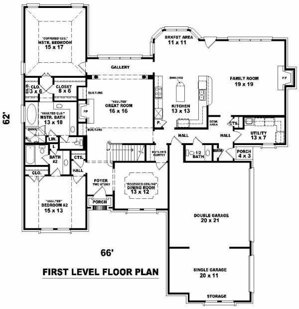 Main Floor Plan for House Plan #494952