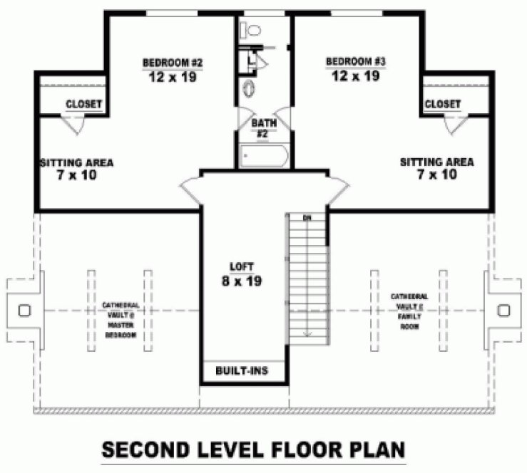 Second Floor Plan for House Plan #499251