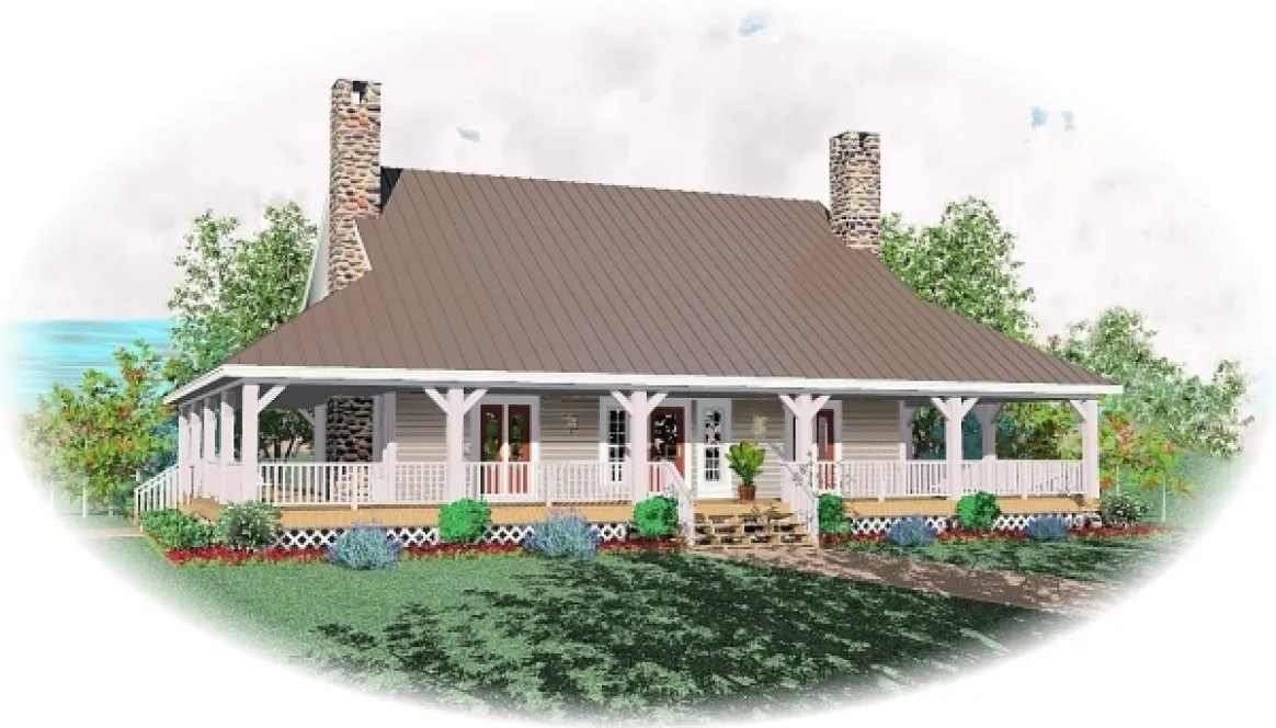Full Rendering for House Plan #499251