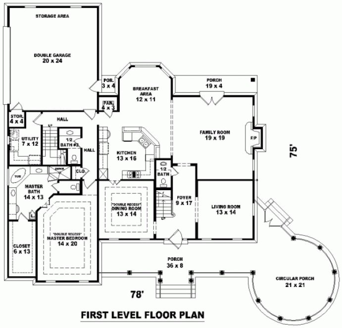 Main Floor Plan for House Plan #494422