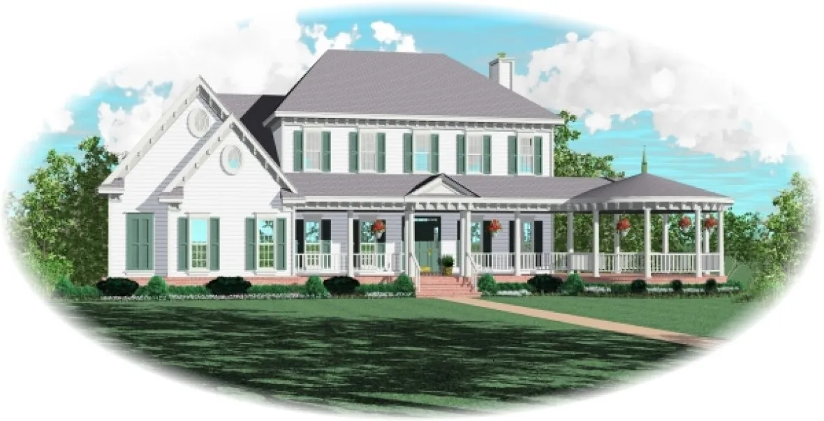 Full Rendering for House Plan #494422