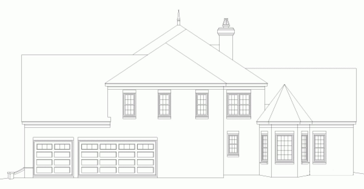Right Elevation for House Plan #490003