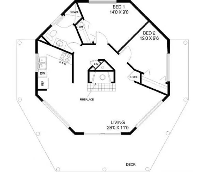 Main Floor Plan for House Plan #162371