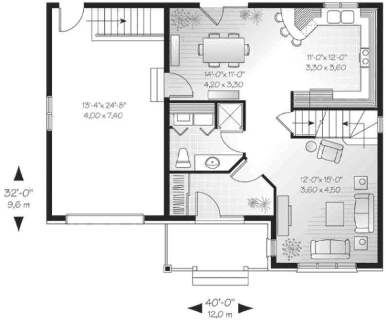 Main Floor Plan for House Plan #145183