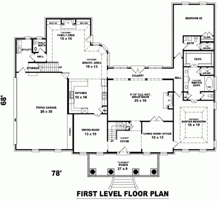 Main Floor Plan for House Plan #494192