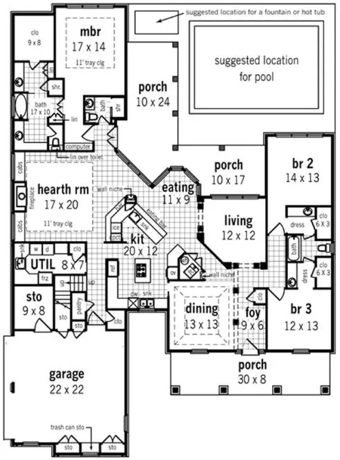 Main Floor Plan for House Plan #484162