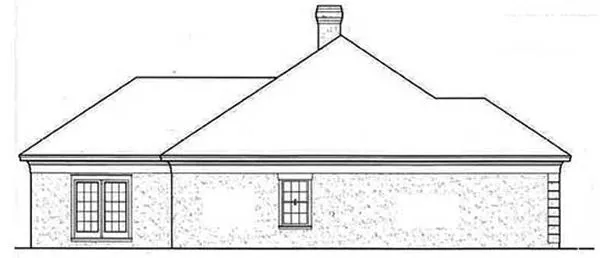 Left Elevation for House Plan #482032
