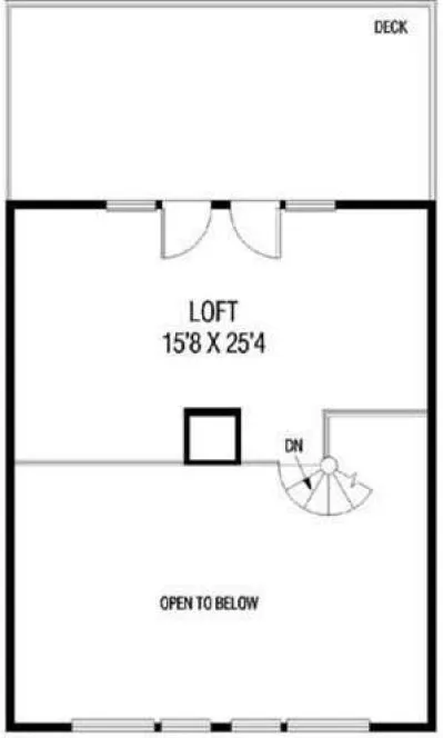 Second Floor Plan for House Plan #163901