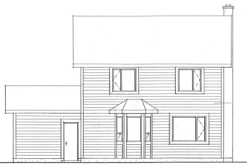 Rear Elevation for House Plan #200279