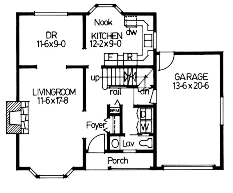 Main Floor Plan for House Plan #200279
