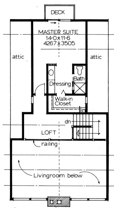 Attic Plan for House Plan #200244