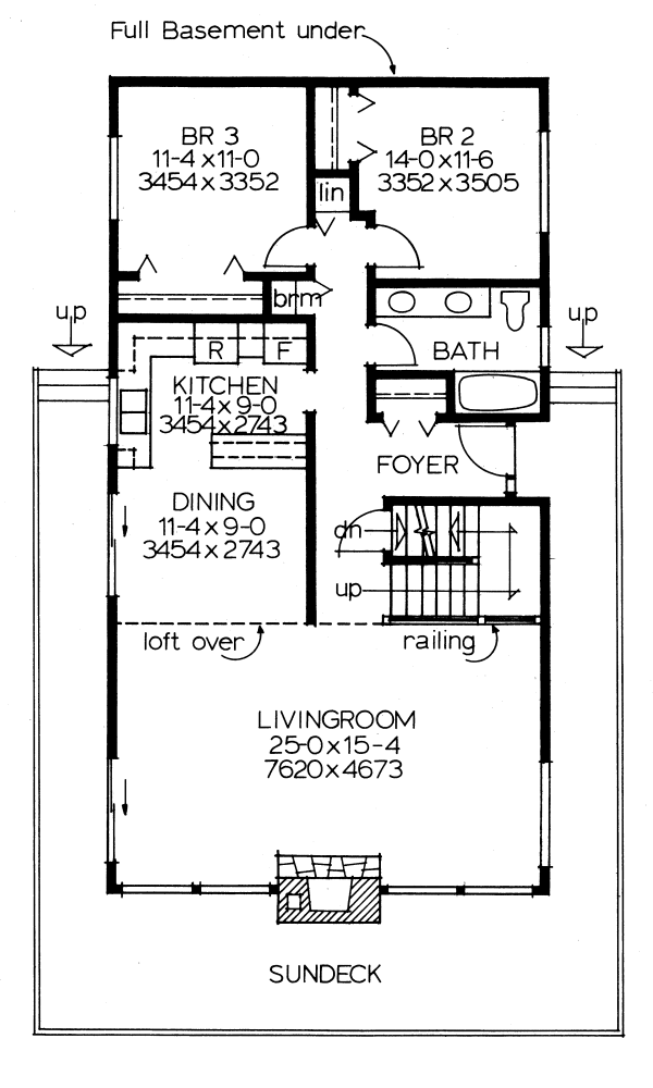 Main Floor Plan for House Plan #200244
