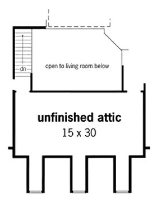 Second Floor Plan for House Plan #487012