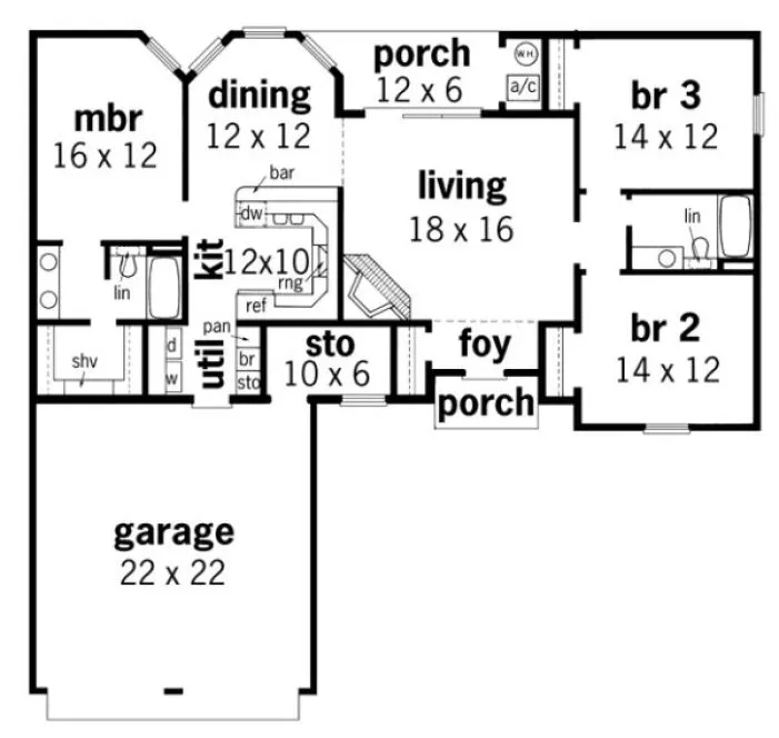 Main Floor Plan for House Plan #488241