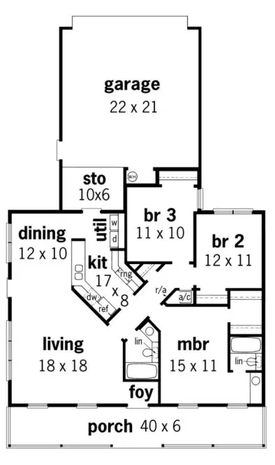Main Floor Plan for House Plan #487121