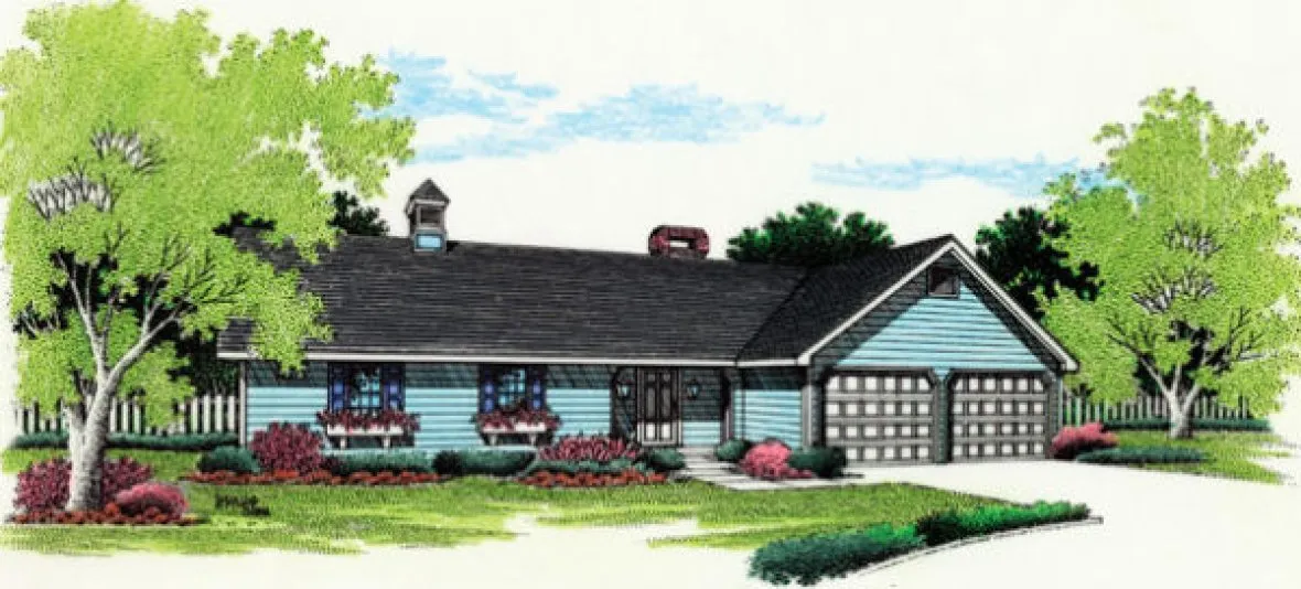 Full Rendering for House Plan #485031