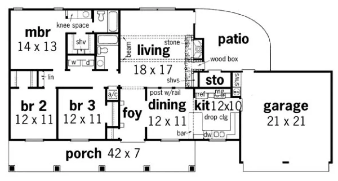 Main Floor Plan for House Plan #484031