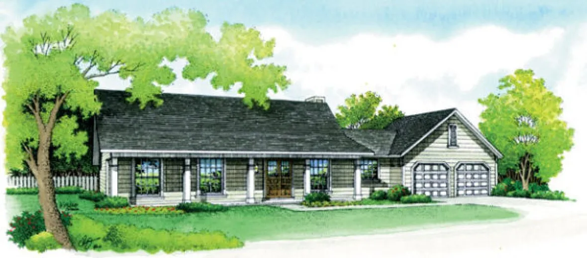 Full Rendering for House Plan #484031