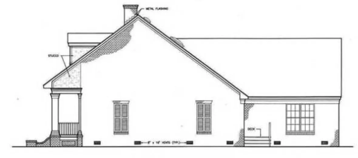 Right Elevation for House Plan #481002