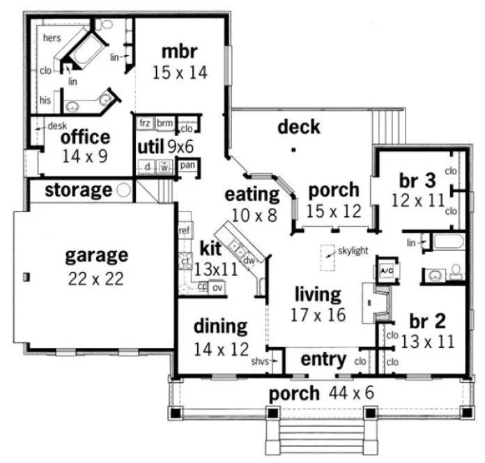 Main Floor Plan for House Plan #481002
