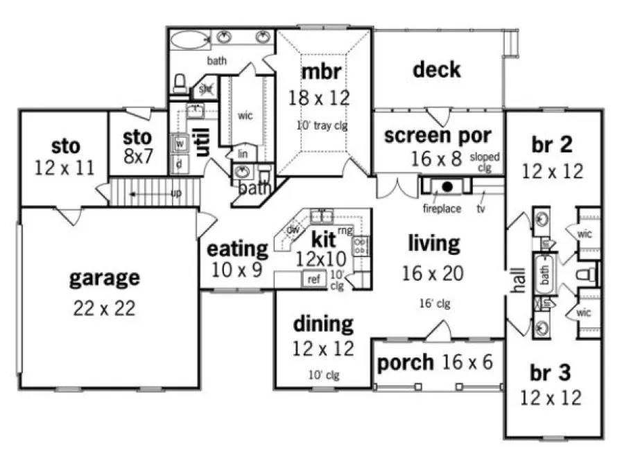 Main Floor Plan for House Plan #489171