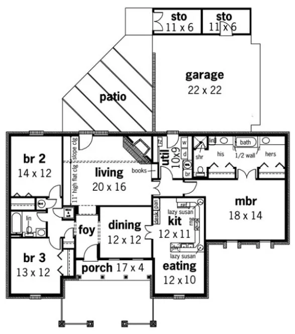 Main Floor Plan for House Plan #488181