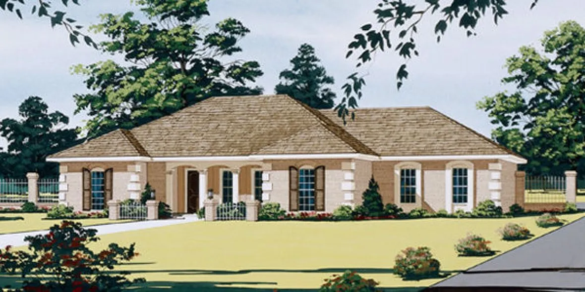 Full Rendering for House Plan #488181