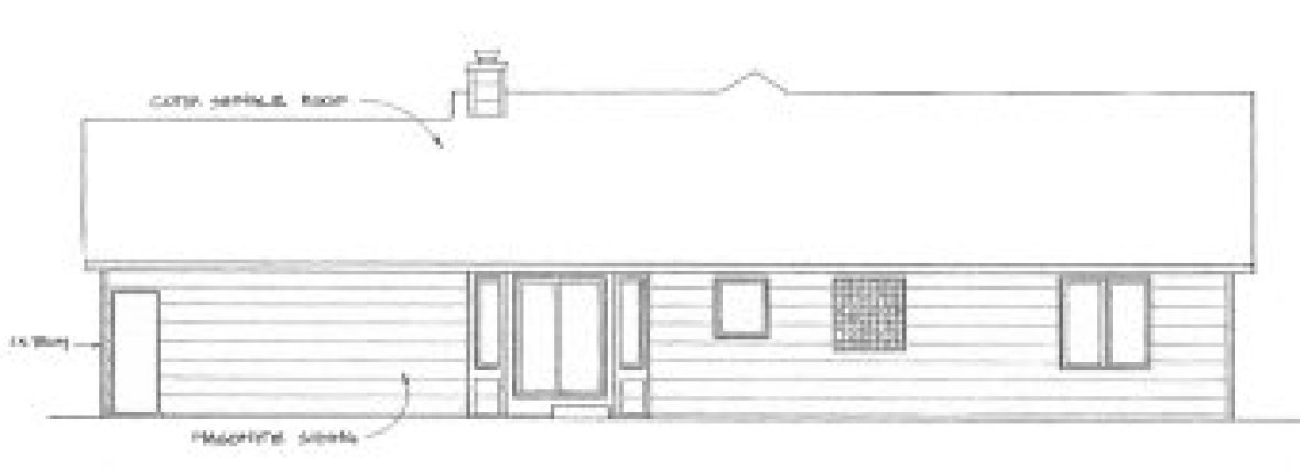 Rear Elevation for House Plan #350141