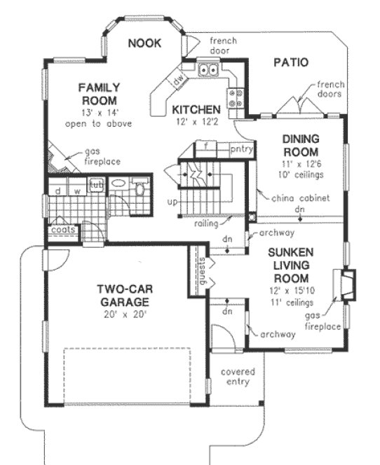 Main Floor Plan for House Plan #131013
