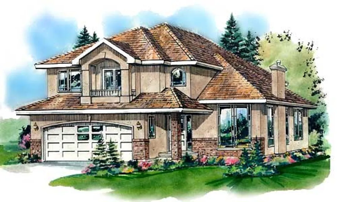 Full Rendering for House Plan #131013