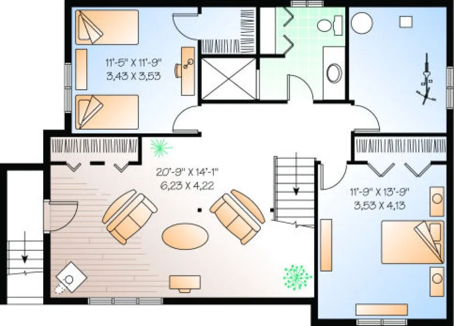 Basement Plan for House Plan #141312