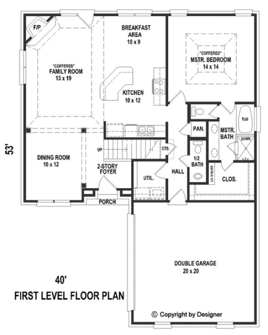 Main Floor Plan for House Plan #495191