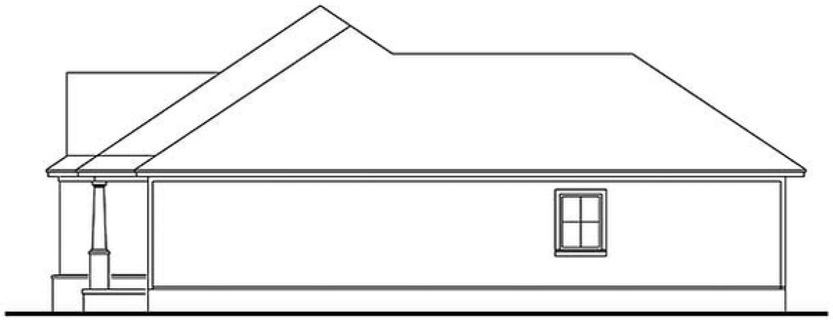 Left Elevation for House Plan #871361