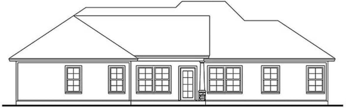 Rear Elevation for House Plan #871361