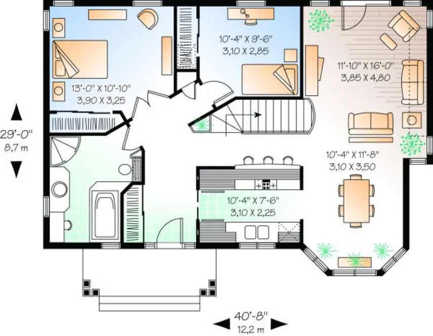 Main Floor Plan for House Plan #142412