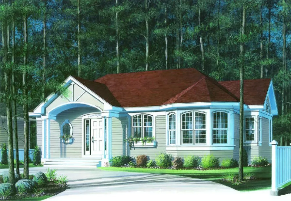 Full Rendering for House Plan #142412