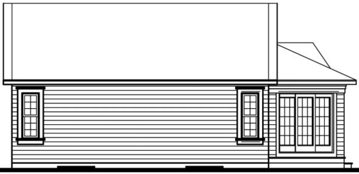 Rear Elevation for House Plan #146412