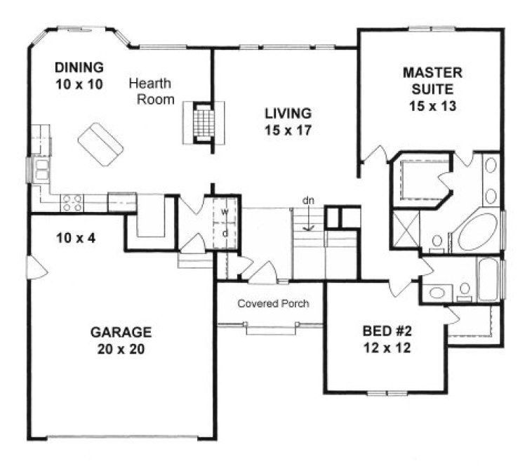 Main Floor Plan for House Plan #350041
