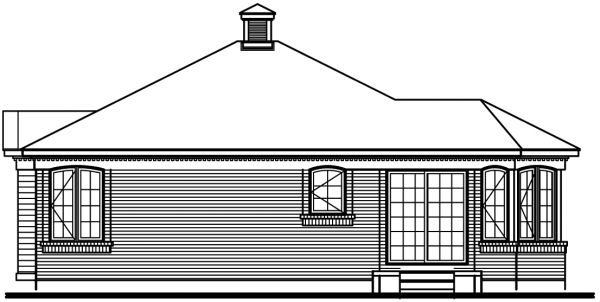 Rear Elevation for House Plan #144512