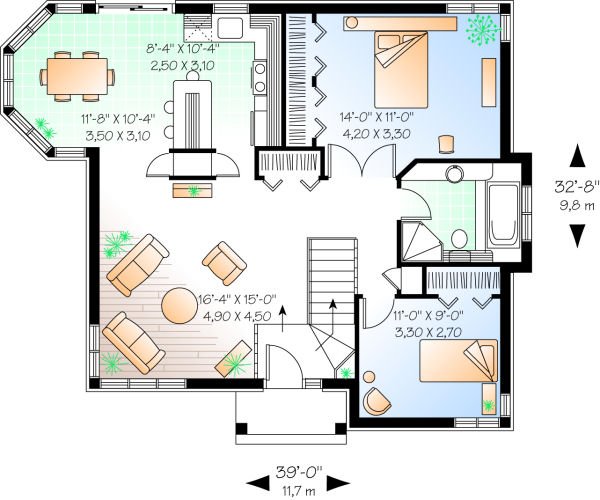 Main Floor Plan for House Plan #144512