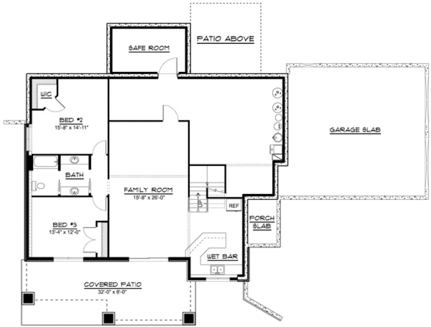 Basement Plan for House Plan #758202