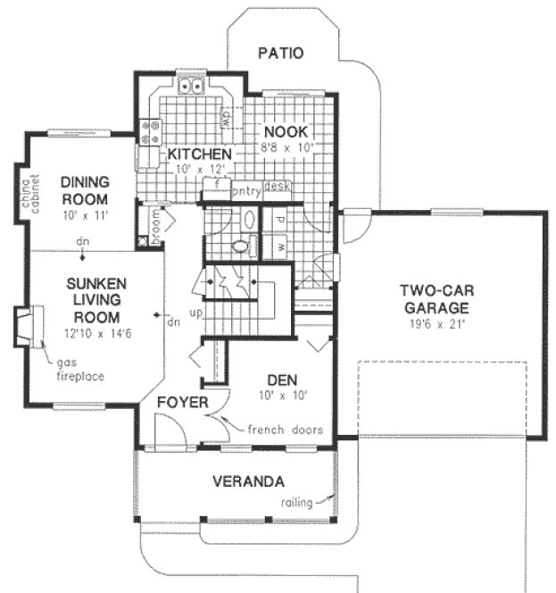 Main Floor Plan for House Plan #132013