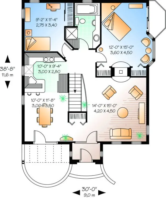 Main Floor Plan for House Plan #142612