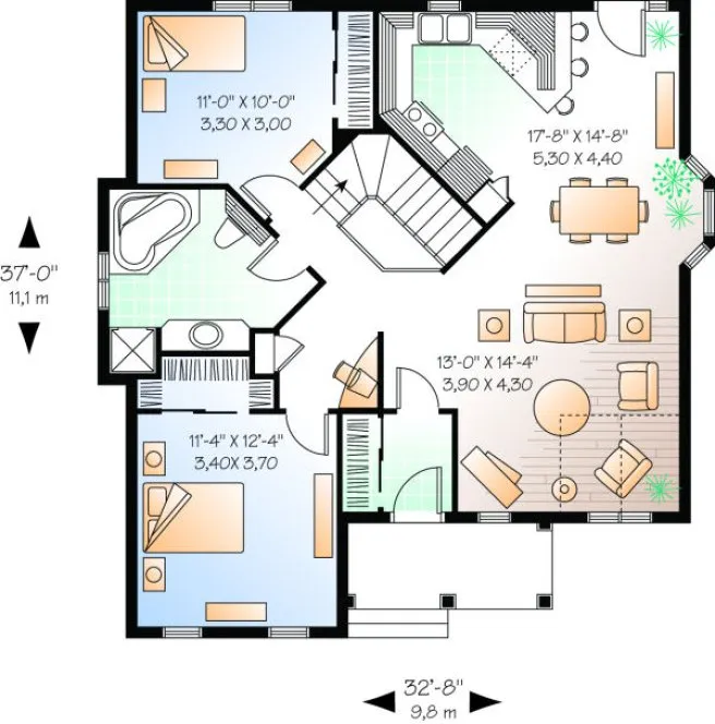 Main Floor Plan for House Plan #143612
