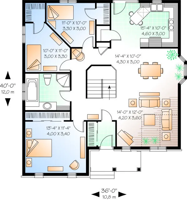 Main Floor Plan for House Plan #149612