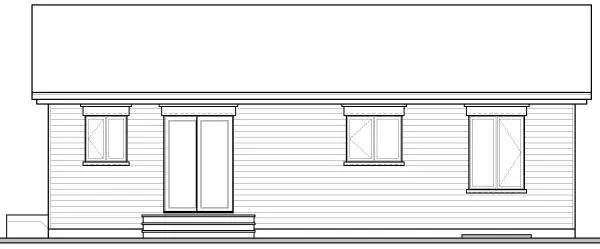 Rear Elevation for House Plan #140712