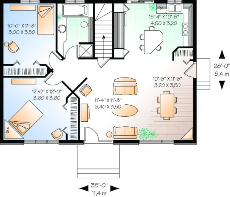 Main Floor Plan for House Plan #140712