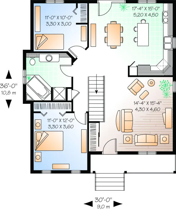Main Floor Plan for House Plan #141712