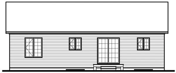 Rear Elevation for House Plan #142712